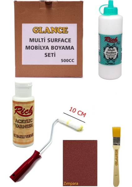Rich Multi Surface Kartanesi 500 cc Mobilya Boyama Seti