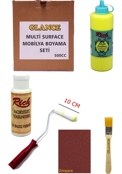 Rich Multi Surface Açık Sarı 500 cc Mobilya Boyama Seti