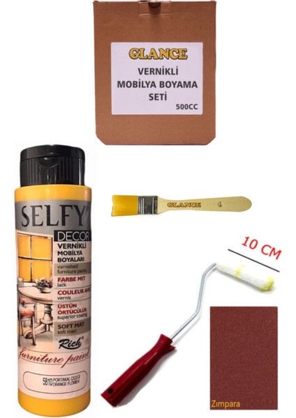 Rich Selfy Decor 500 cc Portakal Kendinden Vernikli Genel Amaçlı Boyama Seti