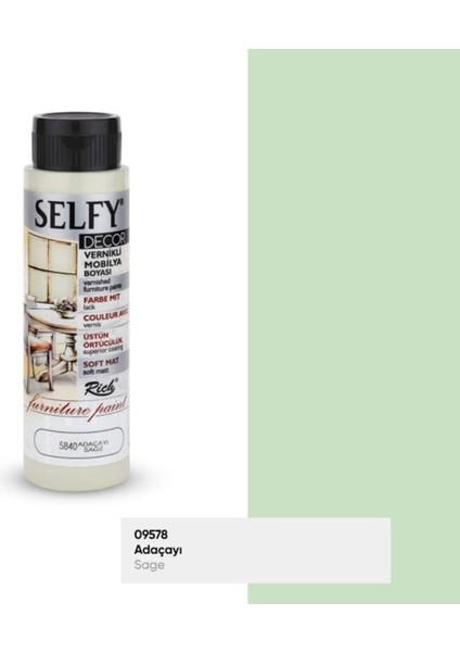 Rich Selfy Decor 500 cc Adaçayı Kendinden Vernikli Mobilya Boyama Seti fiyatları