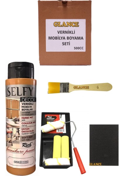 Rich Selfy Decor 500 cc Zeugma Kendinden Vernikli Mobilya Boyama Seti