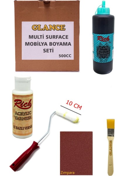 Rich Multi Surface Çikolata 500 cc Mobilya Boyama Seti
