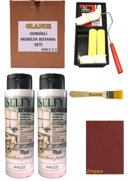 Rich Selfy Decor 500 cc x 2 Lilyum Kendinden Vernikli Mobilya Boyama Seti