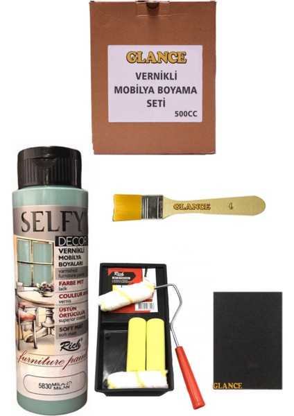 Rich Selfy Decor 500 cc Milano Kendinden Vernikli Mobilya Boyama Seti