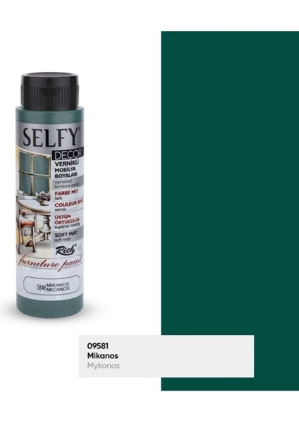 Rich Selfy Decor 500 cc Mikanos Kendinden Vernikli Mobilya Boyama Seti fiyatları