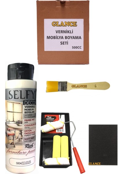 Rich Selfy Decor 500 cc Kardelen Kendinden Vernikli Mobilya Boyama Seti