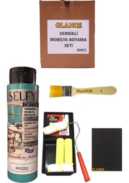 Rich Selfy Decor 500 cc Hawai Kendinden Vernikli Mobilya Boyama Seti
