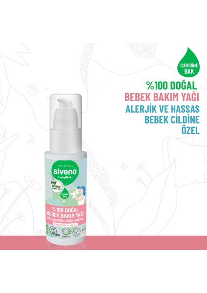 %100 Doğal Bebek Yağı Organik Jojoba Bakım Masaj Yağı Parafinsiz Bitkisel Vegan 50 ml