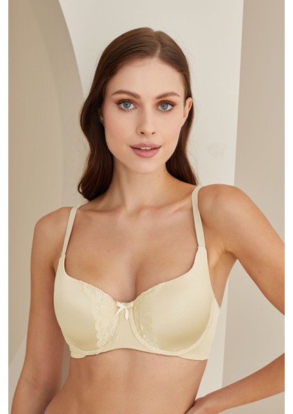 Ten Rengi Dantel Detaylı Toparlayıcı Sütyen