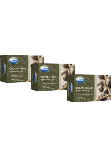 Argan Yağlı Organik Sabun 125 gr 3'lü