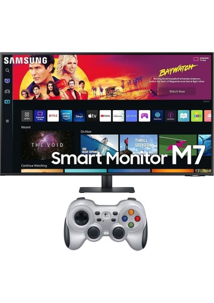 M7 LS43BM700UPXUF 43'' UHD 60Hz 4ms (Hdmı+Type-C) Akıllı Monitör + Logitech F710 Kablosuz Gamepad