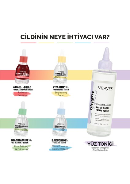 Bakuchiol %1Squalene NiacinamideHyalüronik Asit Cilt Bakım Serum Set