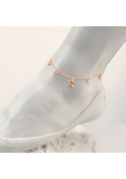 Sade Yıldız Rose Gümüş Halhal fiyatları