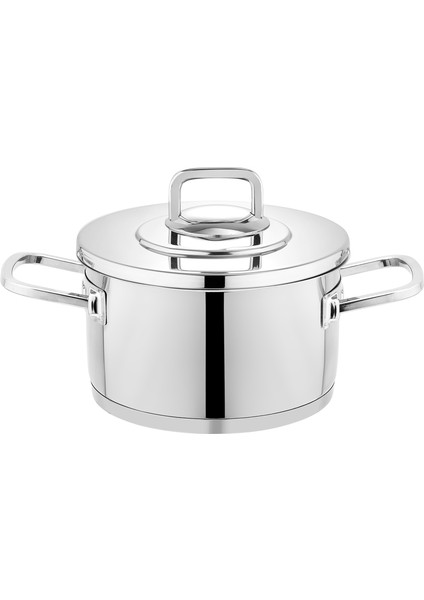 New Prime Çelik Tencere Seti  8 Parça-Inox