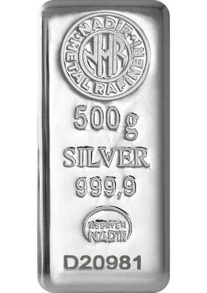 Nadir Gold Nadirgold 500 gr Gümüş Külçe