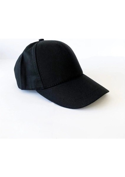 Tek Şapka Beyaz Yazlık Örme Düz Renk Arkası Ayarlanabilir Şapka (Unisex)