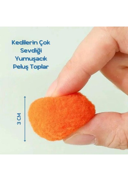 Peluş Top Fırlatıcı - Interaktif Kedi Oyuncağı