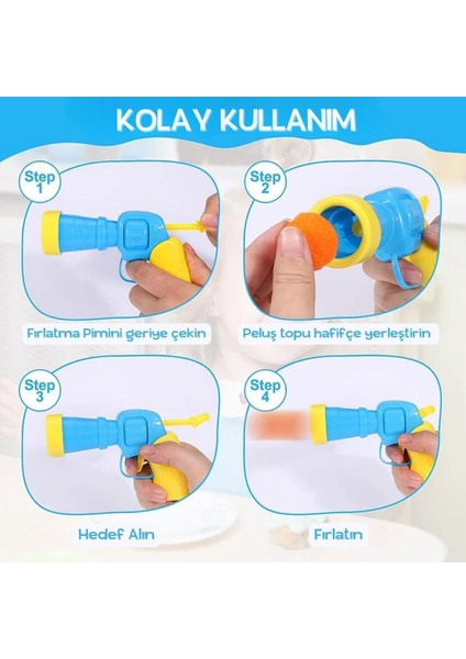 Peluş Top Fırlatıcı - Interaktif Kedi Oyuncağı