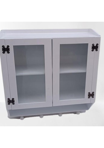 Hobi Adn 90351 Model Dekoratif Terek Ecza Dolap Mdf Parlak Beyaz Lake El Yapım