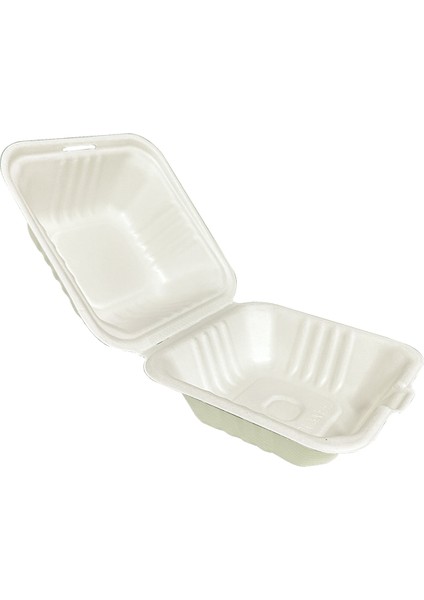 Doğa Dostu Kapaklı Hamburger Kabı 15×15 cm 25’li