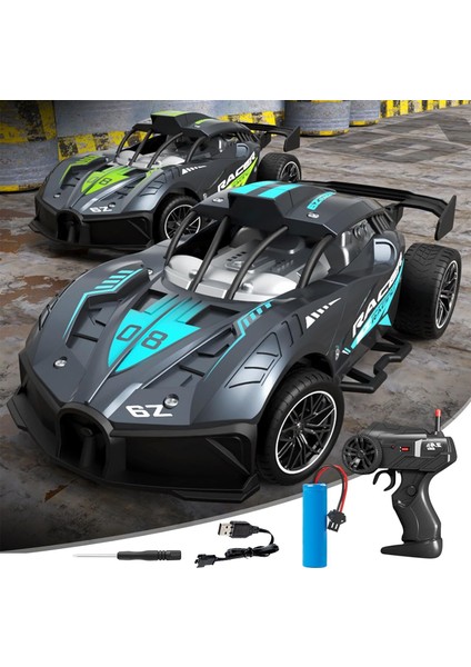 Çocuklar Için Uzaktan Kumandalı Araba, Harika Görünümlü Yüksek Hızlı Yarış Drift Rc Arabalar Oyuncak, Erkek Kızlar Için Yeni Çocuk Açık Hava Oyuncakları (Mavi) (Yurt Dışından)