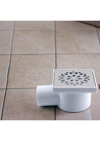 Yer Süzgeci Banyo Izgara Lavabo Pis Su Gideri Kapak Yandan Çıkışlı Yer Sifon Metal Plastik 50 mm