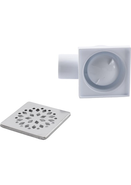 Yer Süzgeci Banyo Izgara Lavabo Pis Su Gideri Kapak Yandan Çıkışlı Yer Sifon Metal Plastik 50 mm