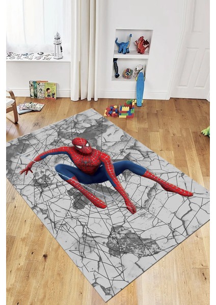 Dijital Baskılı Kaymaz Yıkanabilir Çizgifilm Temalı Erkek Çocuk Odası Halısı, Çocuk-41-Renkli,
