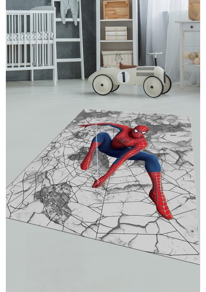 Dijital Baskılı Kaymaz Yıkanabilir Çizgifilm Temalı Erkek Çocuk Odası Halısı, Çocuk-41-Renkli,