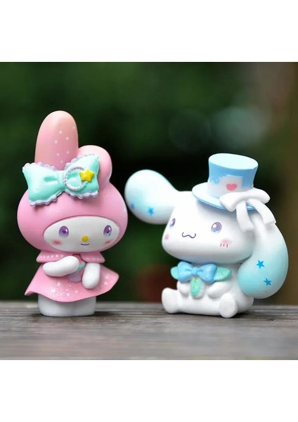 Sanrio Kawaii Kuromi Cinnamoroll My Melody Pompopurin 6lı Figür Seti Mini Figür Hediyelik Sevimli