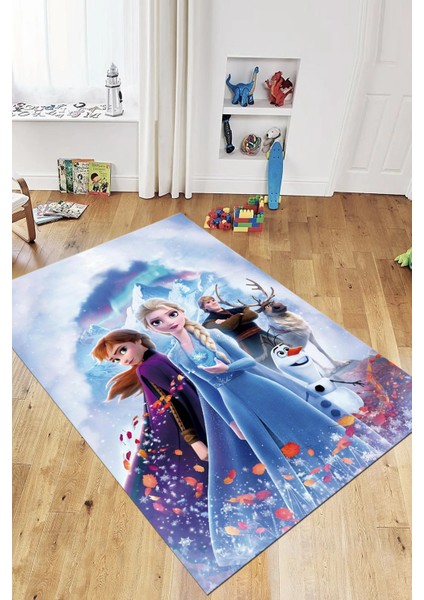 Dijital Baskılı Kaymaz Yıkanabilir Çizgifilm Temalı Kız Çocuk Odası Halısı, Çocuk-42-Renkli, fiyatları