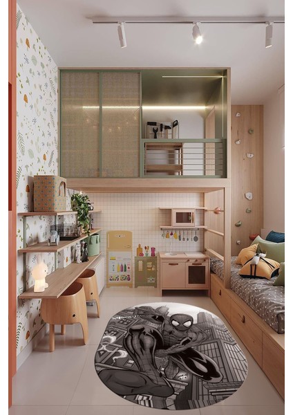 Dijital Kaymaz Yıkanabilir Çizgifilm Temalı Erkek Oval Çocuk Odası Halısı, O-Çocuk-40-Vizon, fiyatları