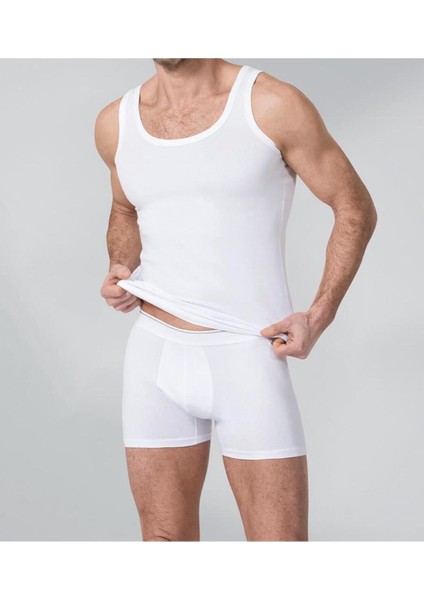 Erkek Modal Atlet Boxer Takım - Beyaz 195