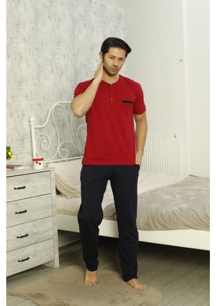 Erkek Pijama Şort 3 Lü Damat Çeyiz Seti 4010