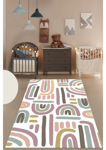 Dijital Baskılı Kaymaz Taban Yıkanabilir Renkli Çocuk Odası Halısı, Çocuk-26-Renkli, fırsatları
