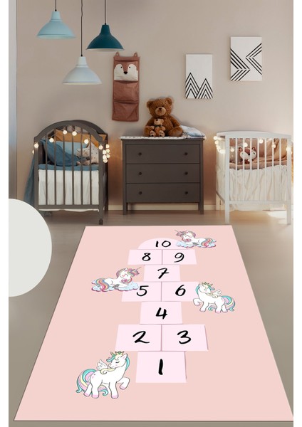 Unicornlu Sek Sek Desen Yıkanabilir Eğlenceli Çocuk Odası Oyun Halısı, Çocuk-37-Pembe, fiyatları