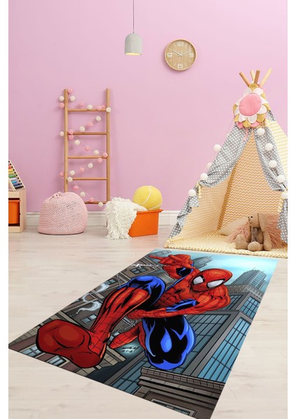 Dijital Baskılı Kaymaz Yıkanabilir Çizgifilm Temalı Erkek Çocuk Odası Halısı, Çocuk-40-Renkli, fırsatları