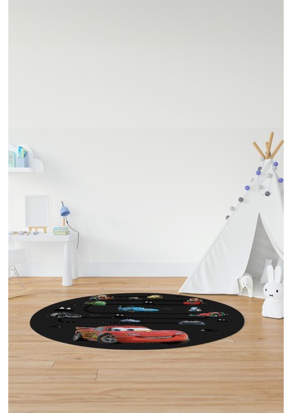 Dijital Kaymaz Yıkanabilir Renkli Arabalar Eğitici Yuvarlak Çocuk Odası Halısı, Y-Çocuk-03-Antrasit, modelleri