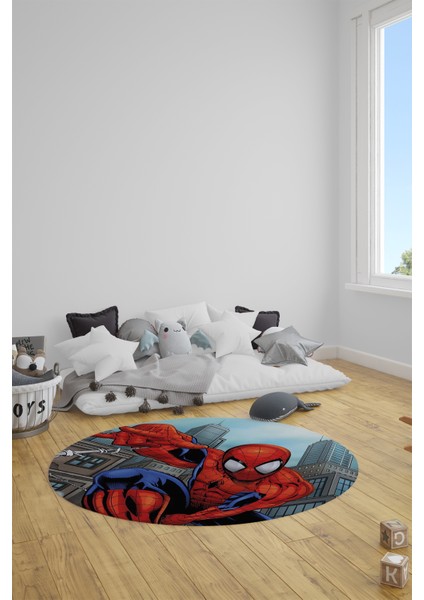 Dijital Kaymaz Yıkanabilir Çizgifilm Temalı Erkek Yuvarlak Çocuk Odası Halısı, Y-Çocuk-40-Renkli, fırsatları