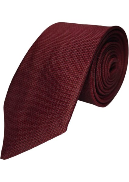 Erkek Desenli Bordo Kravat
