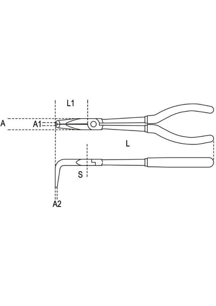 1009L/C Extra Uzun Eğri Kargaburun 253MM fiyatları