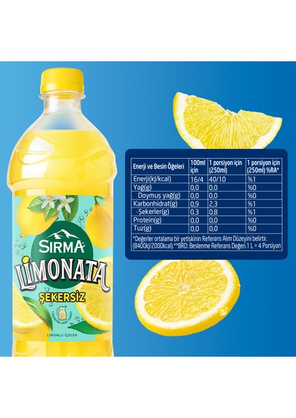 Şekersiz Limonata 12 x 1 Lt