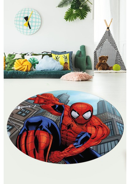 Dijital Kaymaz Yıkanabilir Çizgifilm Temalı Erkek Yuvarlak Çocuk Odası Halısı, Y-Çocuk-40-Renkli, fiyatları