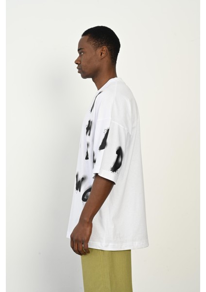 R-5759 Harf Baskılı Oversize Süprem T-Shirt fırsatları