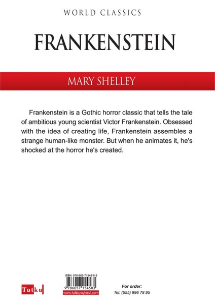 World Classics Frankenstein Ingilizce Roman - Mary Shelley