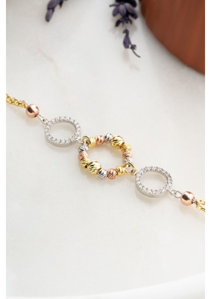 925 Ayar Gümüş Dorika Toplu 3 Halka Model Bileklik indirimleri