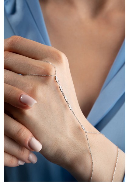 925 Ayar Gümüş Rodyum Kaplama Sıralı Baget Taşlı Şahmeran Bileklik modelleri