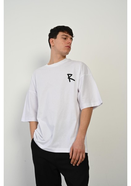 R-5758 Arka ve Ön R Baskı Detaylı Süprem T-Shirt fiyatları