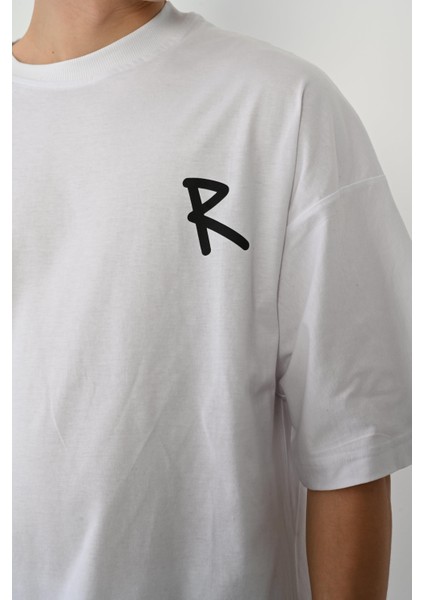 R-5758 Arka ve Ön R Baskı Detaylı Süprem T-Shirt modelleri