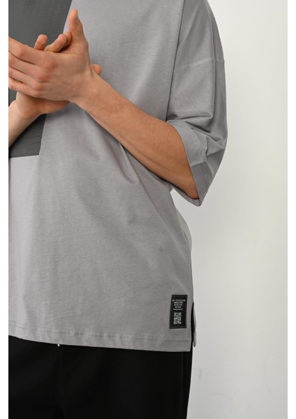 R-5765 Paraşüt Garni Detaylı Oversize Süprem Tişört modelleri